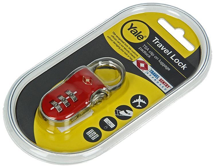 Yale 1018560 - hangslot tsa clip-on rood 1st standard security | 6 stuks