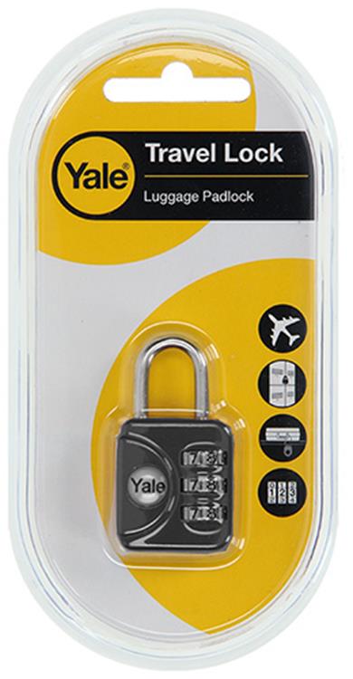 Yale 1018566 - bagage-cijferhangslot grijs yp1 28 121 1g 28mm | 6 stuks