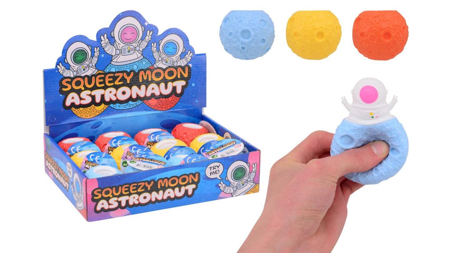 Johntoy squeeze pop astronaut verkrijgbaar in 3 verschillende kleuren