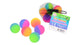 Johntoy john toy 2-kleurige neon stuiterballen 6 stuks in net