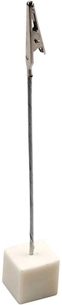 Creativ company creative kaarthouder alligator 15 cm staal zilver per 5 stuks