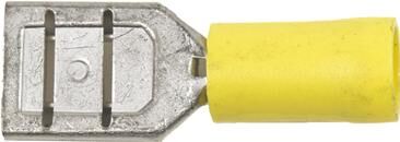 Hella bananenstekker fl.st.huels.2,5-6,0 50st yellow 6.3x0.8mm