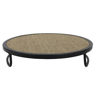 Cosydecor presentatie tray ø25x5cm metaal met stof