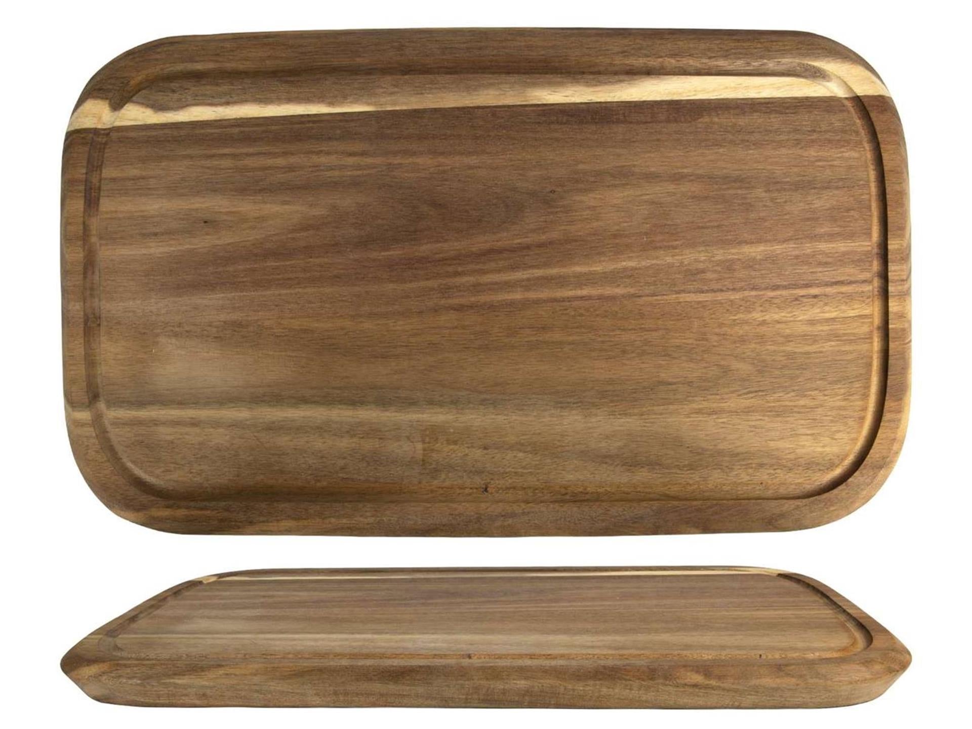 Serveerplank met geul acacia 49x28x2,4cm