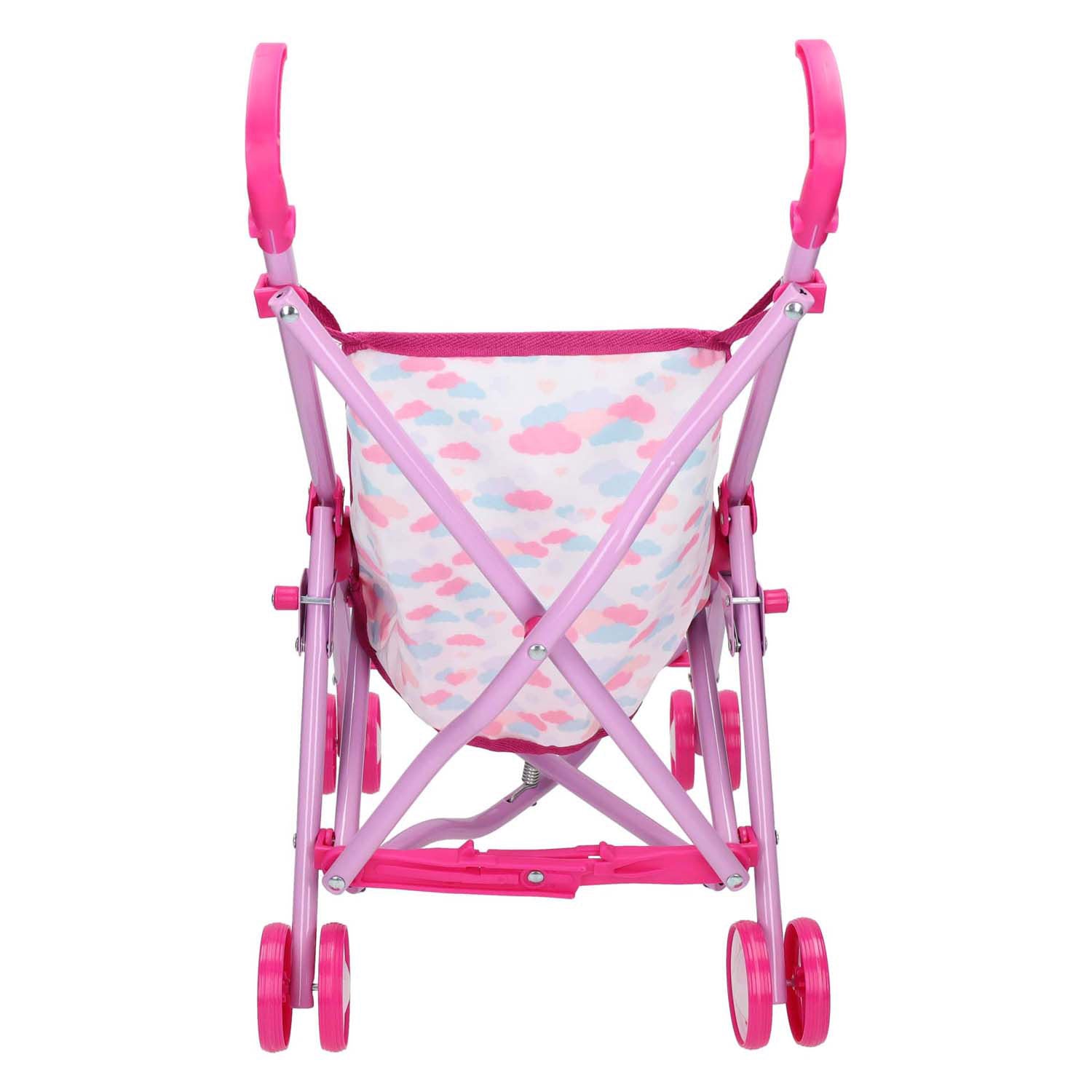 Jono toys poppenbuggy wolken - roze
