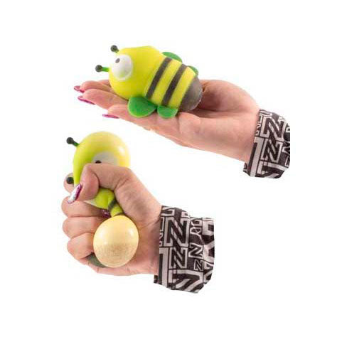 Jono toys squeeze funny bijtje anti-stress knijpfiguur, 9cm