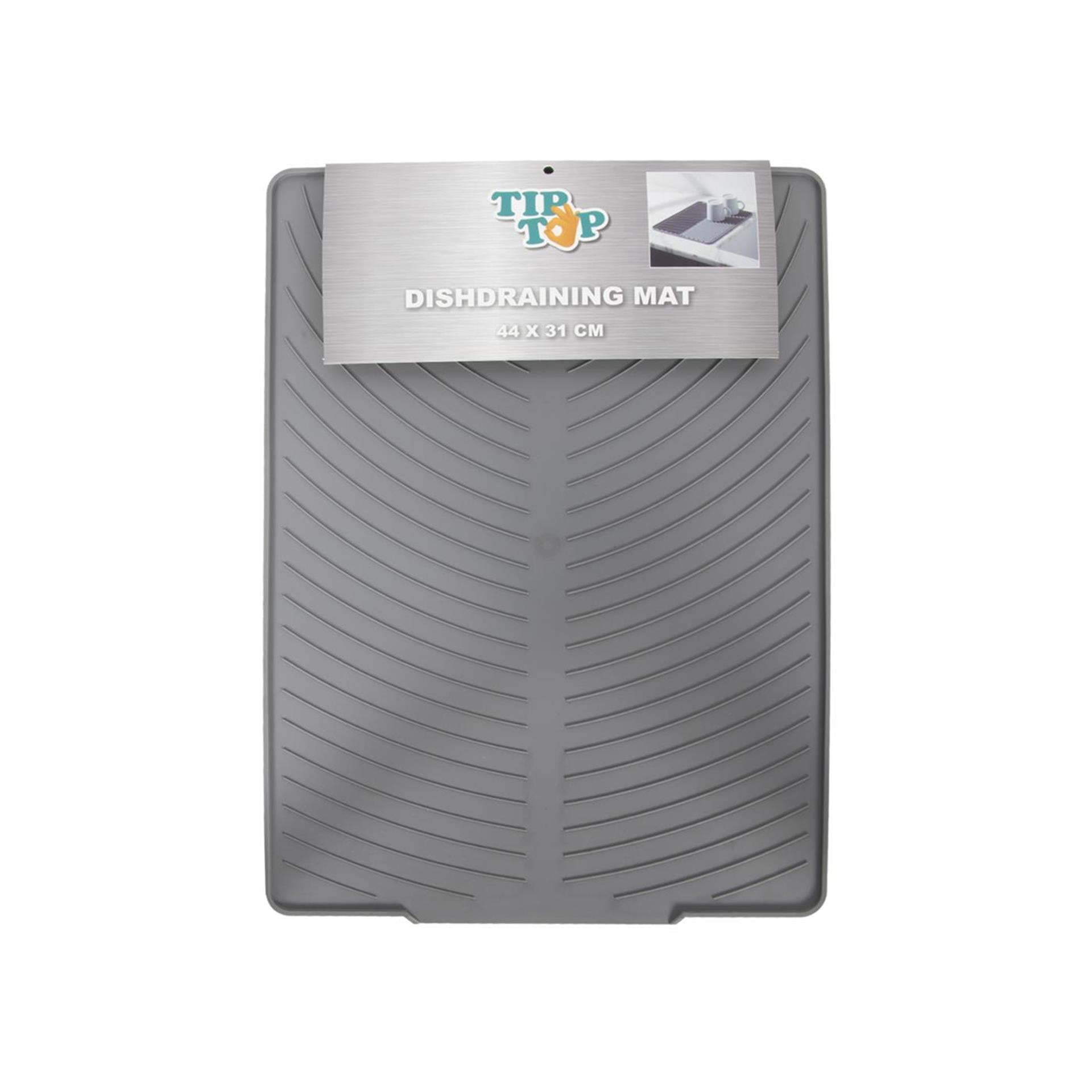 Tiptop afdruipmat 44x31cm grijs kunststof