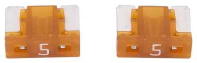 Dresselhaus zekering bananenstekker mini mini-fuse 5a 2 pcs. low profile light brown