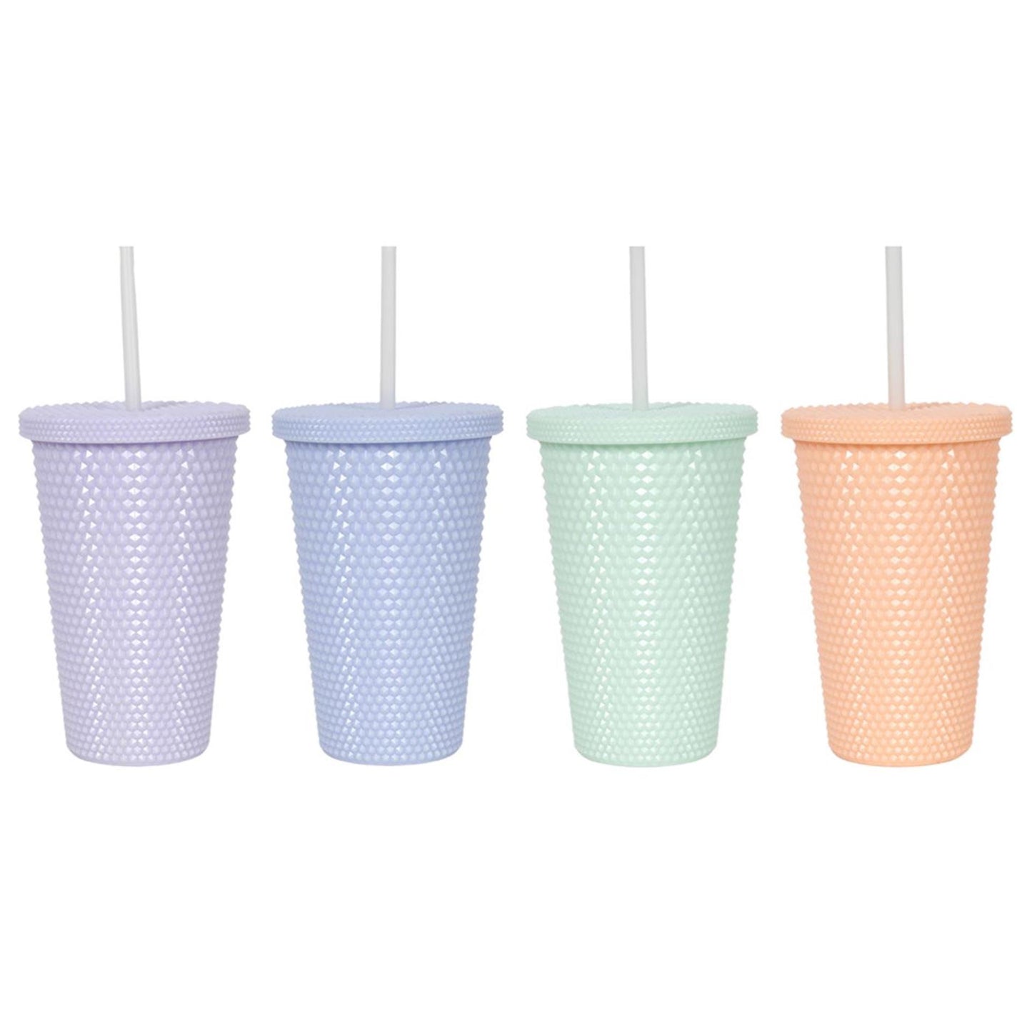Svenska living drinkbeker diamond 500ml met rietje en deksel