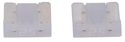 Dresselhaus zekering bananenstekker mini mini-fuse 25a 2 pcs. low profile white