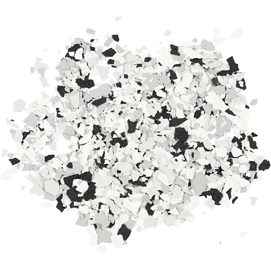 Terrazzo vlokken, zwart, 90 gr 1 doosje