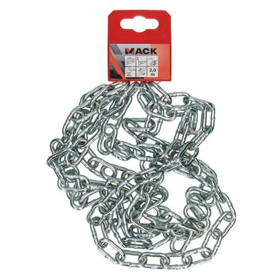 Mack 1004996 - ketting schakel kort din5685-2ø 4mm l 19mm 2m wwl 80 kg | 5 stuks