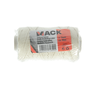 Mack 1006913 - paktouw katoen ecru 1mm ca 90m | 10 stuks