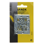 Mack 1013302 - 8 platte winkelhaken verzinkt 50x50x10x2mm | 10 stuks - afbeelding 2
