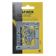 Mack 1013303 - 8 platte winkelhaken verzinkt 60x60x10x2mm | 10 stuks - afbeelding 2