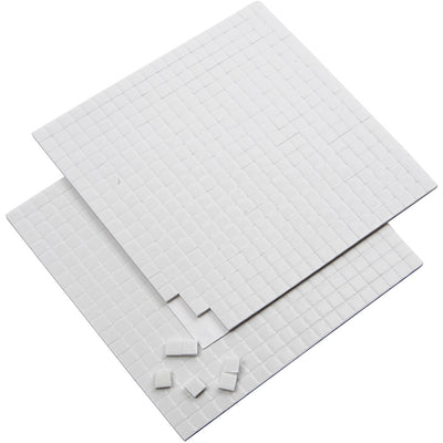 Creativ company 3d foam pads, afm 5x5 mm, dikte 2 mm, wit, 2x400 stuk, 2 vel 1 doos