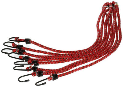 Mack 1006829 - snelbinder elastisch 8 haken rood | 5 stuks