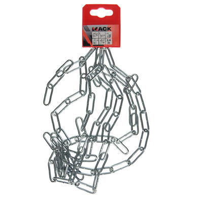 Mack 1004999 - ketting schakel lang din5685-1ø 3mm l 26mm 2m wwl 40 kg | 5 stuks
