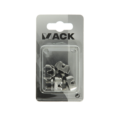 Mack 1008434 - 4 staaldraadklemmen 3mm inox | 10 stuks