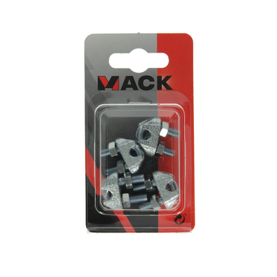 Mack 1008451 - 4 staaldraadklemmen 5mm verzinkt | 10 stuks
