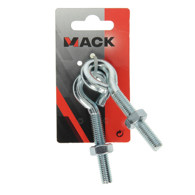 Mack 1008553 - 2 oogbouten + moer m10 x 60mm verzinkt | 10 stuks