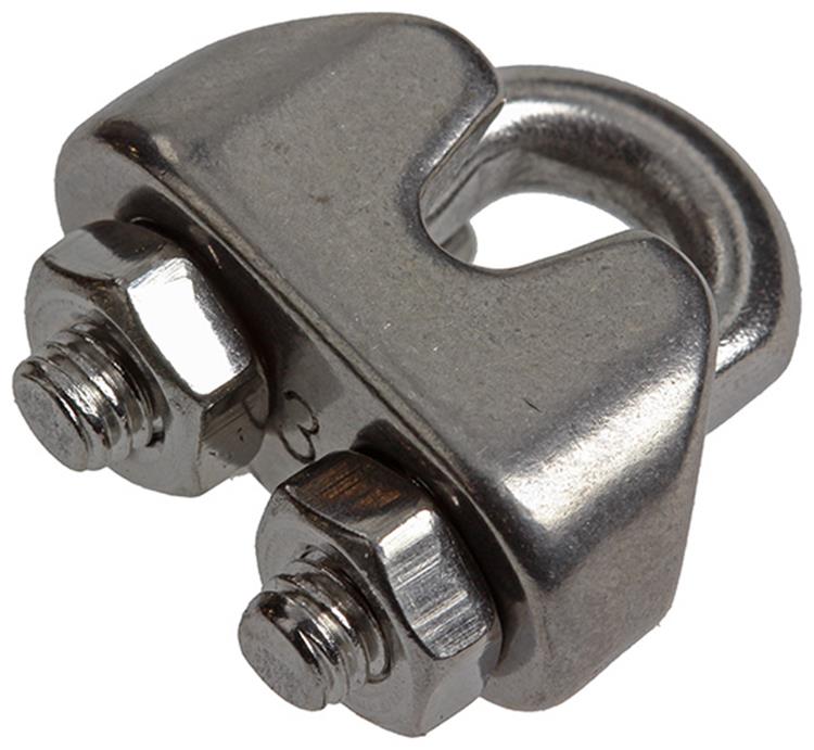 Mack 1008434 - 4 staaldraadklemmen 3mm inox | 10 stuks