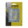 Mack 1013586 - 8 platte winkelhaken verzinkt 75x75x18x2mm | 10 stuks