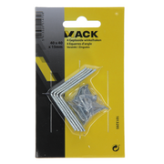 Mack 1013295 - 4 geplooide winkelhaken verzinkt 40x40x15x2mm | 10 stuks - afbeelding 3