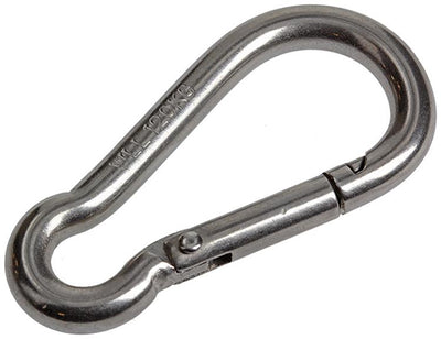 Mack 1008439 - 1 karabijnhaak + veer 6 x 60mm inox | 10 stuks