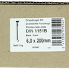 1015662 - doos 5 kg. nagels platte kop 6,5x200 mm | 3 stuks