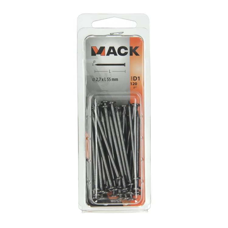 Mack 1017121 - nagel platte kop 120 gr 2,7 x 55 mm | 5 stuks
