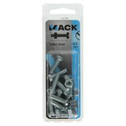 Mack 1017531 - metaalschroef cyl. kop + moer verz. 10 st m6 x 20 mm | 10 stuks - afbeelding 4
