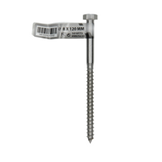 Mack 1019773 - houtdraadbout roestvrijstaal 1st 8 x 120 mm | 10 stuks - afbeelding 3