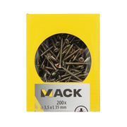 Mack 1020085 - spaanplaatschroef vz kop geel vz 200 st 3,5 x 35 mm | 5 stuks - afbeelding 6
