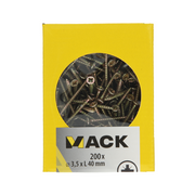 Mack 1020086 - spaanplaatschroef vz kop geelvz 200 st 3,5 x 40 mm | 5 stuks - afbeelding 3
