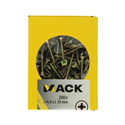 Mack 1020092 - spaanplaatschroef vz kop geel vz 200 st 4,0 x 30 mm | 5 stuks - afbeelding 7