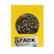 Mack 1020099 - spaanplaatschroef vz kop geel vz 200 st 4,5 x 16 mm | 5 stuks - afbeelding 4