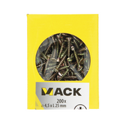Mack 1020101 - spaanplaatschroef vz kop geel vz 200 st 4,5 x 25 mm | 5 stuks - afbeelding 3