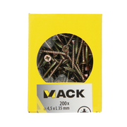 Mack 1020103 - spaanplaatschroef vz kop geel vz 200 st 4,5 x 35 mm | 5 stuks - afbeelding 7