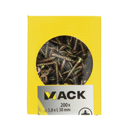 Mack 1020111 - spaanplaatschroef vz kop geel vz 200 st 5,0 x 30 mm | 5 stuks - afbeelding 3