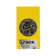 Mack 1020114 - spaanplaatschroef vz kop geel vz 200 st 5,0 x 45 mm | 3 stuks - afbeelding 3