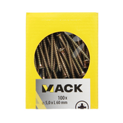 Mack 1020116 - spaanplaatschroef vz kop geelvz 100 st 5,0 x 60 mm | 5 stuks - afbeelding 3