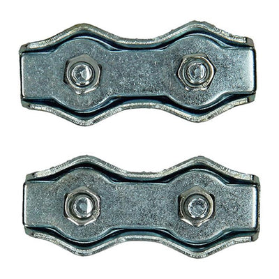Mack 1008497 - 2 staaldraadklemmen 5mm duplex verzinkt | 10 stuks