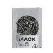 Mack 1020238 - spaanplaatschroef vz kop inox a2 200 st 4,5 x 30 mm | 2 stuks - afbeelding 3