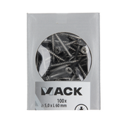 Mack 1020246 - spaanplaatschroef vz kop inox a2 100 st 5,0 x 60 mm | 2 stuks - afbeelding 3