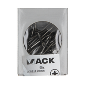 Mack 1020247 - spaanplaatschroef vz kop inox a2 50 st 5,0 x 70 mm | 2 stuks - afbeelding 3
