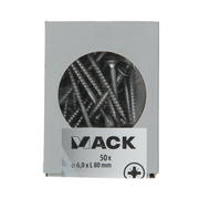Mack 1020251 - spaanplaatschroef vz kop inox a2 50 st 6,0 x 80 mm | 2 stuks - afbeelding 3