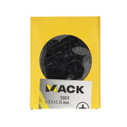 Mack 1020278 - gipsplaatschrf tekspunt zwart gefosfat. 500 st 3,5 x 25 mm | 5 stuks - afbeelding 2
