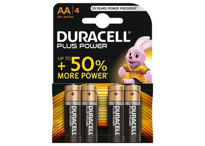 Duracell batterij plus power mn1500 lr6 aa per 4 op kaart