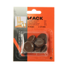 Mack 1047714 - stoelglijder nagel kunststof bruin ø 25 mm 8 st pcs | 6 stuks
